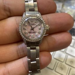 Rolex Ladies Link Pearl Diamond Bezel Lugs Box Papers Buy Sale Trade Gold Silver Diamonds