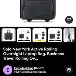Solo New York Rolling Overnight Computer Bag