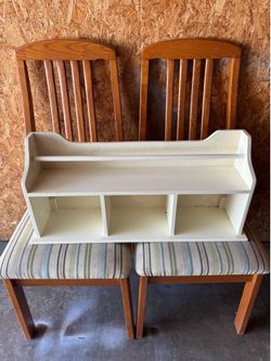 Wooden Shelf with Compartments