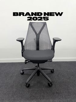 BRAND NEW 2025 HERMAN MILLER SAYL CHAIR, BLACK FABRIC ON BLACK FRAME!