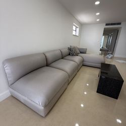 Modern/Art Deco Light Grey Sectional