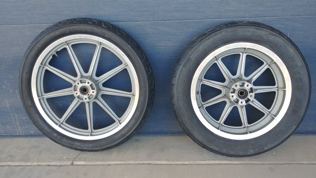 Harley Davidson 9 Spoke Mag Wheels 19" & 16" FXR FXRT XL DYNA 86-99