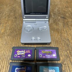 Authentic Nintendo OEM Game Boy Advance SP  GBA SP - Silver - AGS-001 