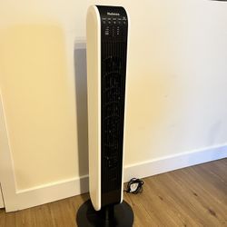 Holmes Tower Fan w/ Oscillation + Timer – Quiet & Powerful
