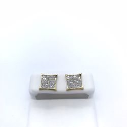 Gold Diamond Earrings 10K New