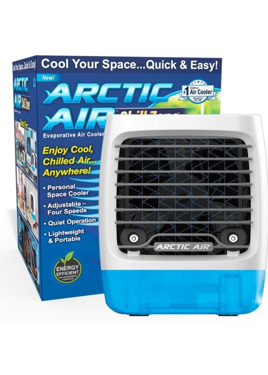 Arctic Air Chill Zone Evaporative Cooler / 4 Adjustable Speeds, 8-Hour Cooling