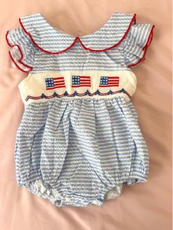 Girl Baby clothes - red white and blue