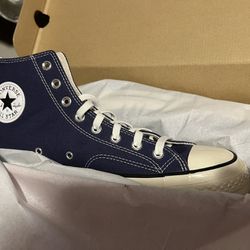 CONVERSE CHUCK TAYLOR NAVY BLUE SHOES SIZE 10 Mens 12 womens NEVER WORN OR TAKEN OUT OF BOX