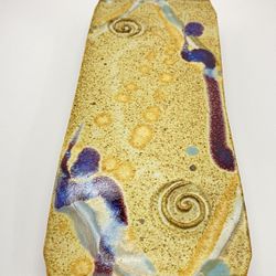 Vintage Renowned BOWEN Pottery Signed Tray Stunning Work of Art Signed 2002 ~ 10.5”L x 4.5”W