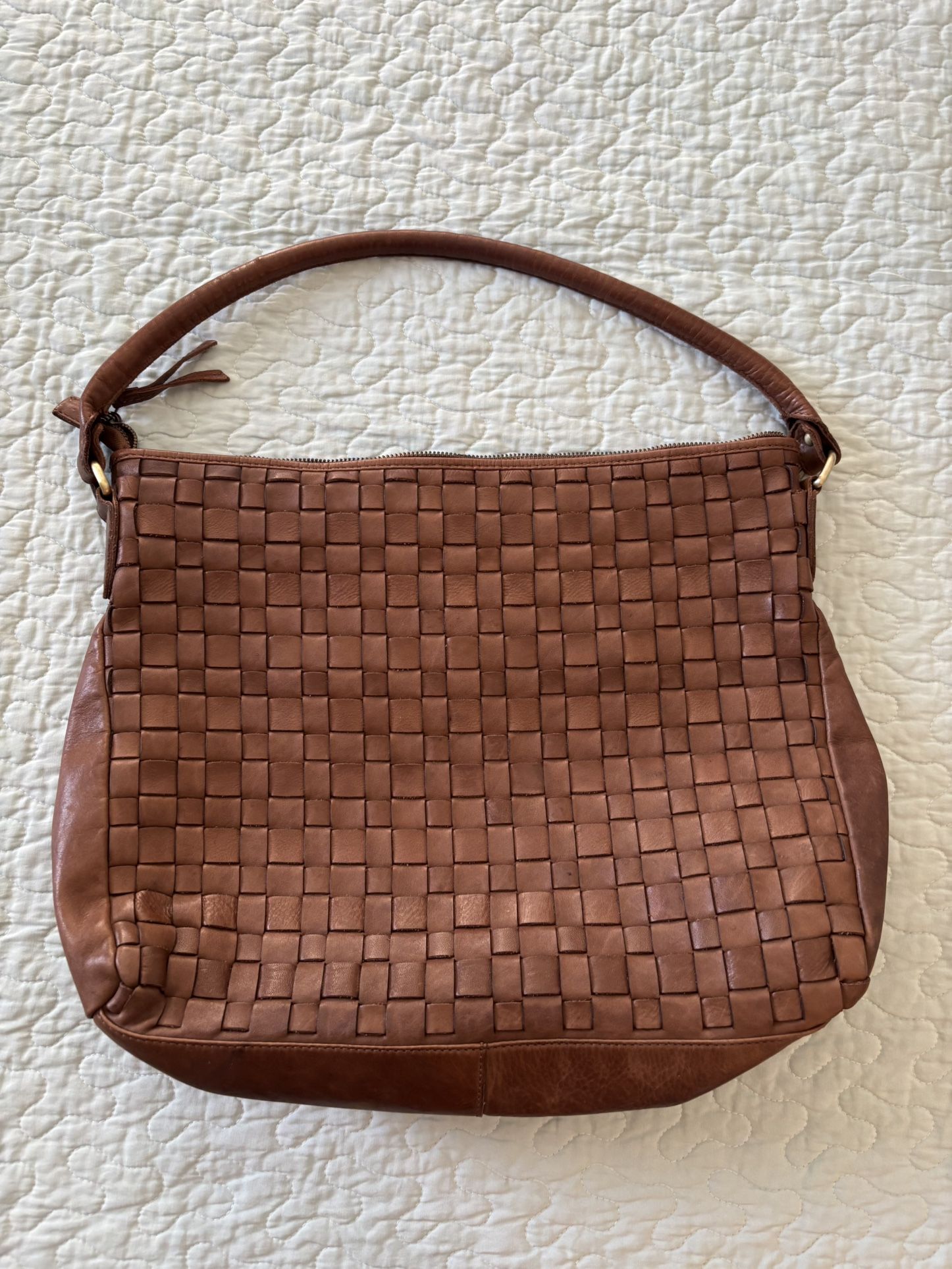Weaved Leather Tote