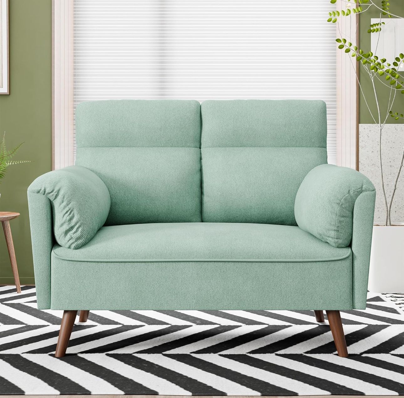 Indoor Mint Green Loveseat New Fully Assembled 