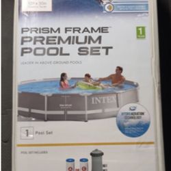 Intex Prism Frame 12' x 30" Swimming Pool with 530 GPH Filter Pump
