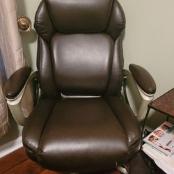 Lazy Boy Brown Leather Office Chair