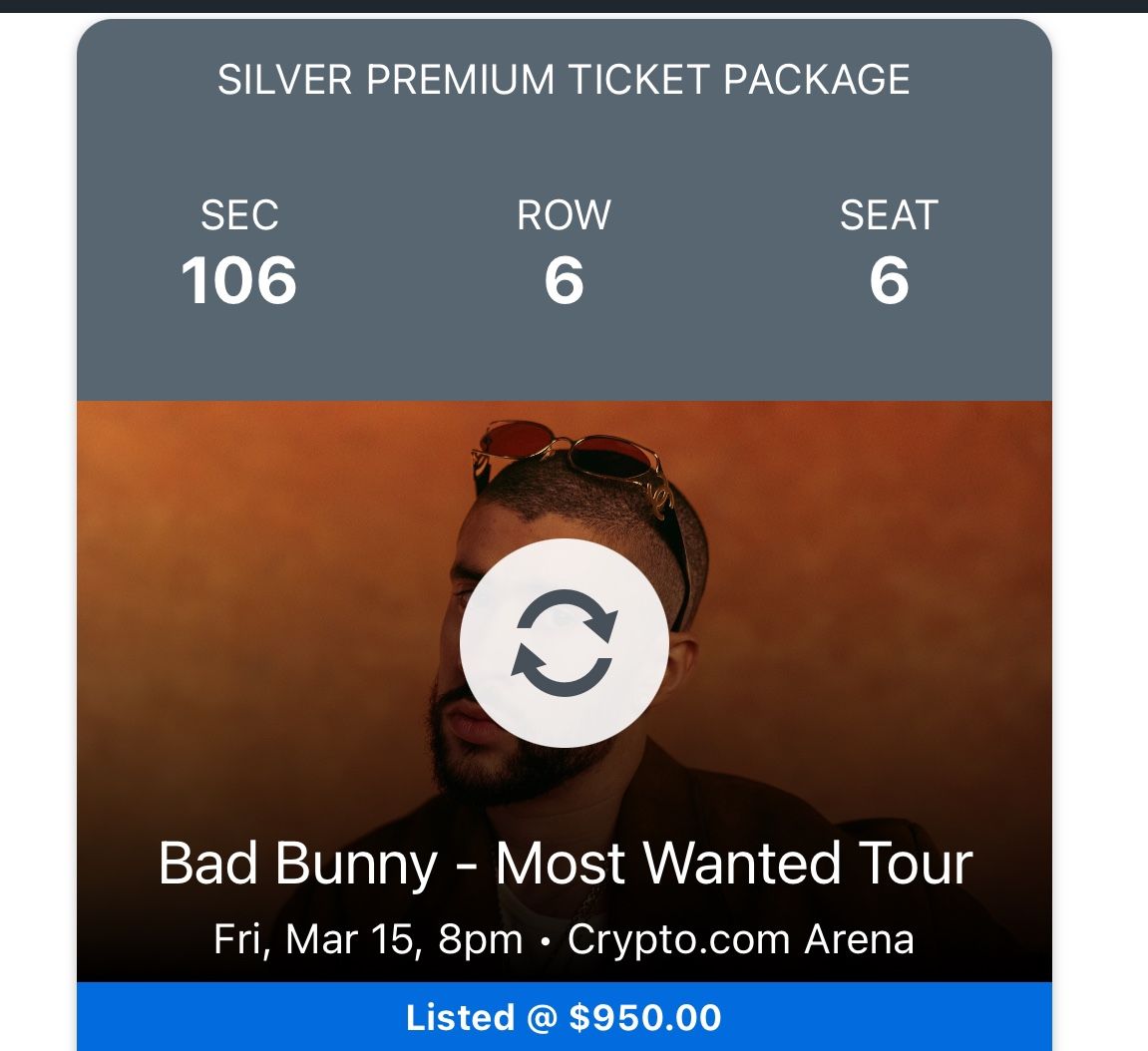 BAD BUNNY TICKET