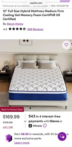 Full Size Hybrid Mattress 12” (NEW)