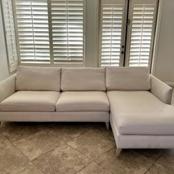 White Crate And Barrel Sofa 