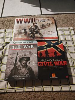 Vintage Ken Burns the war documentary new dvd + history channel civil war documentary new