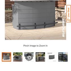 New Suncast Backyard Oasis Gray Resin Bar Table