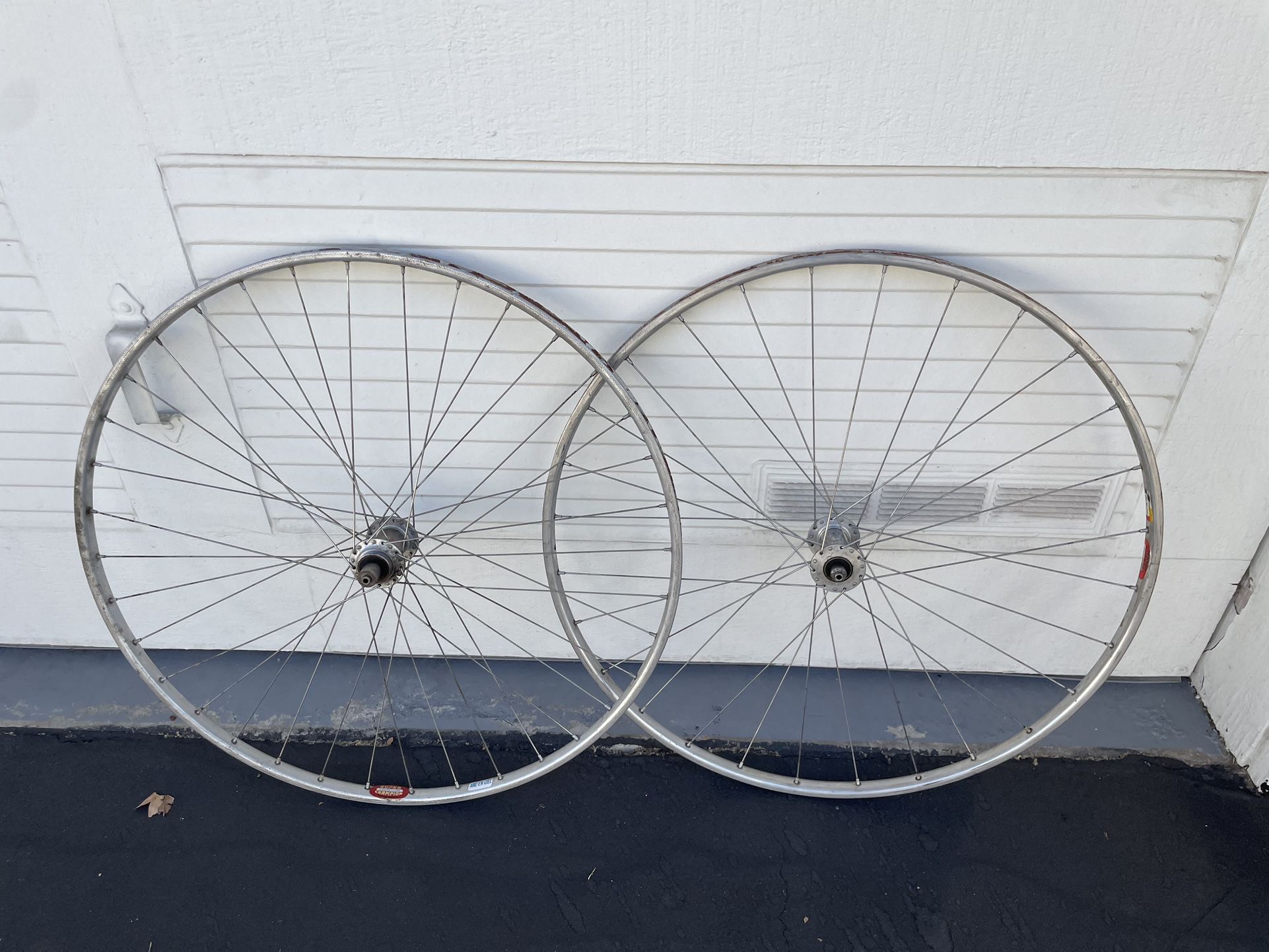 Phil Wood Vintage Road Bike Wheelset 700c Arc-En-Ciel Super Competition Champion Tubular Rims Lightweight 100/120 Spacing