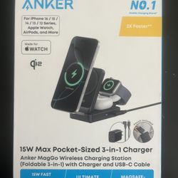ANKER 15W Max Pocket-Sized see 3 In 1 Charger 