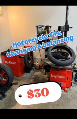 Motorcycle tire, change and balancing