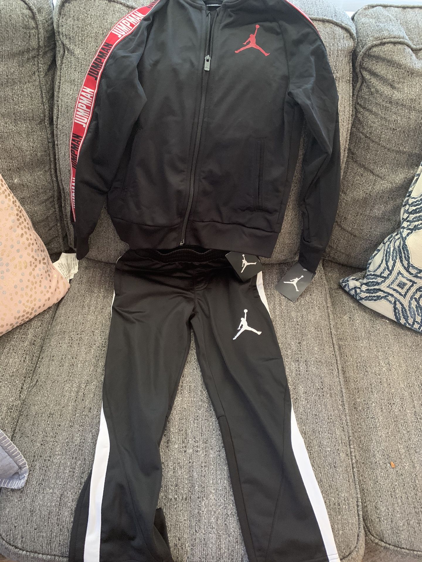 New kids tracksuit Jordan size 5-8 years bottom and 8-10 top. All new with tags Never worn