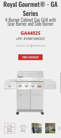 New Royal Gourmet 4-Burner Cabinet Gas Grill with Sear and Side Burner GA4402S