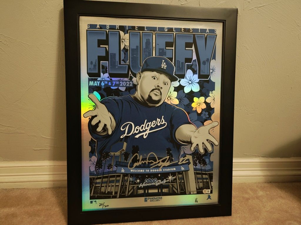 Gabriel “Fluffy” Iglesias Signed Dodger Stadium Holographic Poster Beckett #BH085411, Poster #211/300