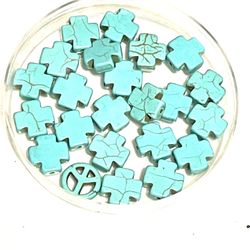 Lot Of Ceramic Turquoise Beads 