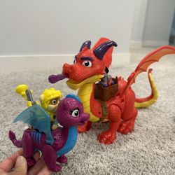 Paw Patrol Red Dragon Sparks And claw Plus Boys Friends 