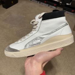 Size 9.5 - PUMA RHUDE x Basket '68 Drizzle White Grey