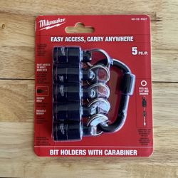 5-Piece Hex Bit Holder with Carabiner