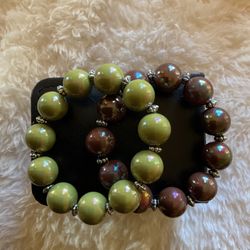 Large Beaded Bracelet …Fits All Size Wrist