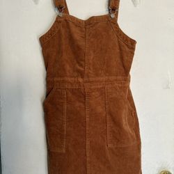 Brown Overall Dress