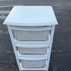 "Wooden 3-Tier Basket Organizer - Farmhouse Storage Rack for Fruit, Kitchen or Bathroom"