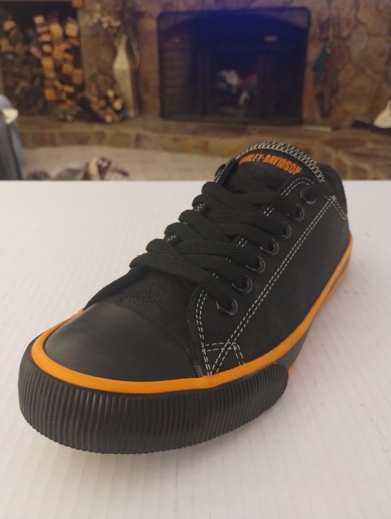 (Size 9) Women's, Like New, Harley-Davidson Footwear Zia Leather Sneakers N.d83816 M
