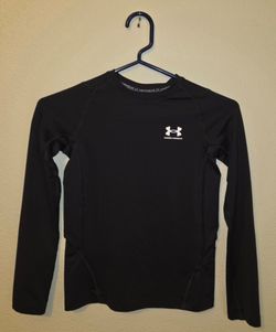 Under Armour - Heat Gear - Boys - Medium - Tech Performance Shirt - Fitted - Long Sleeve - Polyester - Black