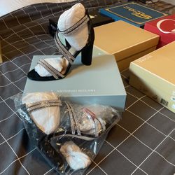 Antonio Melani Black “Renee” Rhinestone Heels