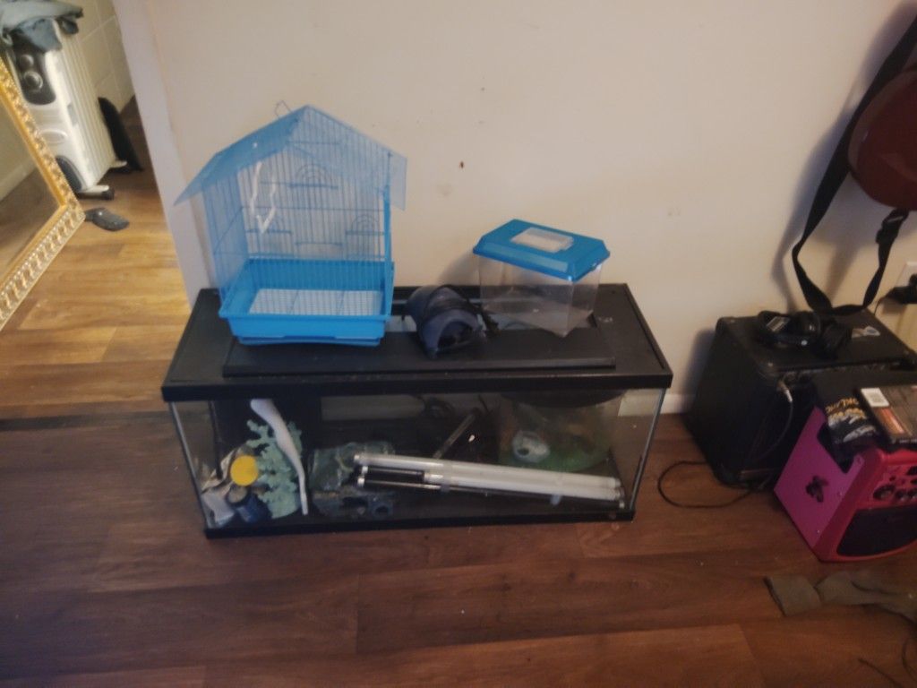 Aquarium And Bird Cage,,,More