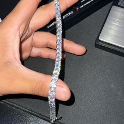 6mm VVS Moissanite Tennis Bracelet Diamond Tester Approved🤝🏽✨💎