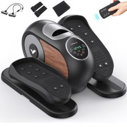 MERACH Under Desk Elliptical, Ellipse Leg Exerciser Electric as Seen on TV for Seniors with Remote Control & 12 Adjustable Speeds, Quiet Portable Seat