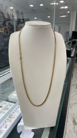 14k yellow gold solid 4mm / 22”/ 28g chain