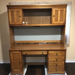 Oak Desk Entertainment Center