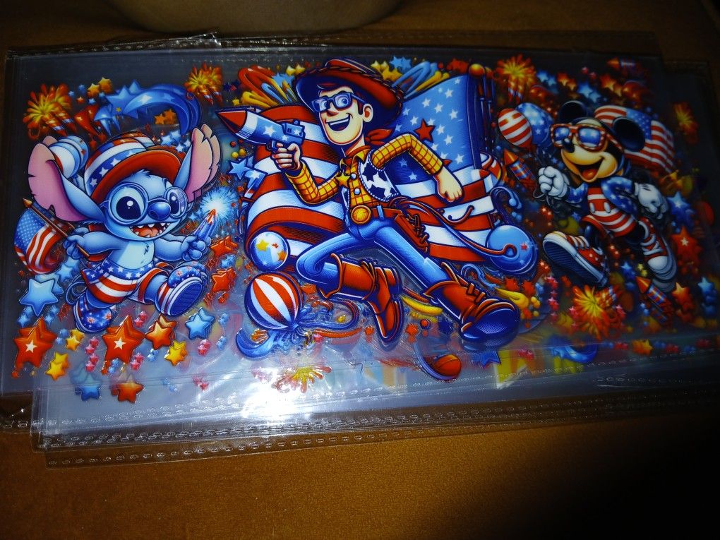 4th Of July Uv dtf Wrap