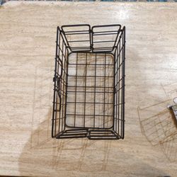 Vintage Foldable Wire Bike Basket