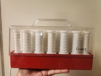 Vintage Clairol Style Setter C-20-1 Hot Rollers Hair Curlers NO Clips Red