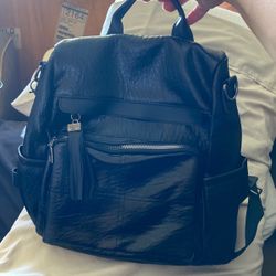 Brand New Black Backpack Purse