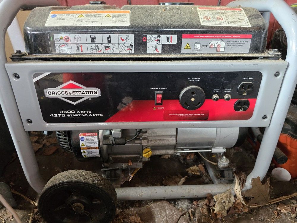 Briggs and Stratton 3500 Watt Generator 4375 Starting Power OBO