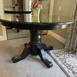 Black Painted Oak Table 