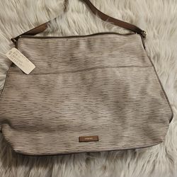 Fossil Women's  Purse Tote Brown & Grey
